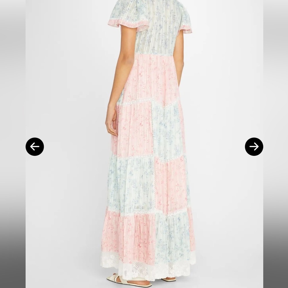 LoveShackFancy Nessie Patchwork Floral Dress in B… - image 3